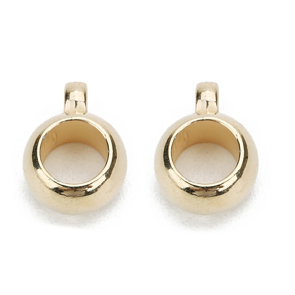 100pcs Metal Plated Pendant Clip Clasp Necklace Connector Bail Beads Large Hole for DIY European Charms Bracelet Jewelry Making