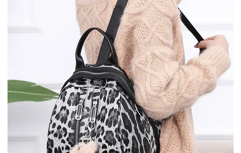 women backpack leopard mini backpack_11