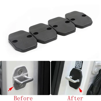 

4pcs Black Door Lock Protection Decoration Cover Trim For Mercedes-Benz ML Class W166 2012-2015 & GL Class X166 2013-2016