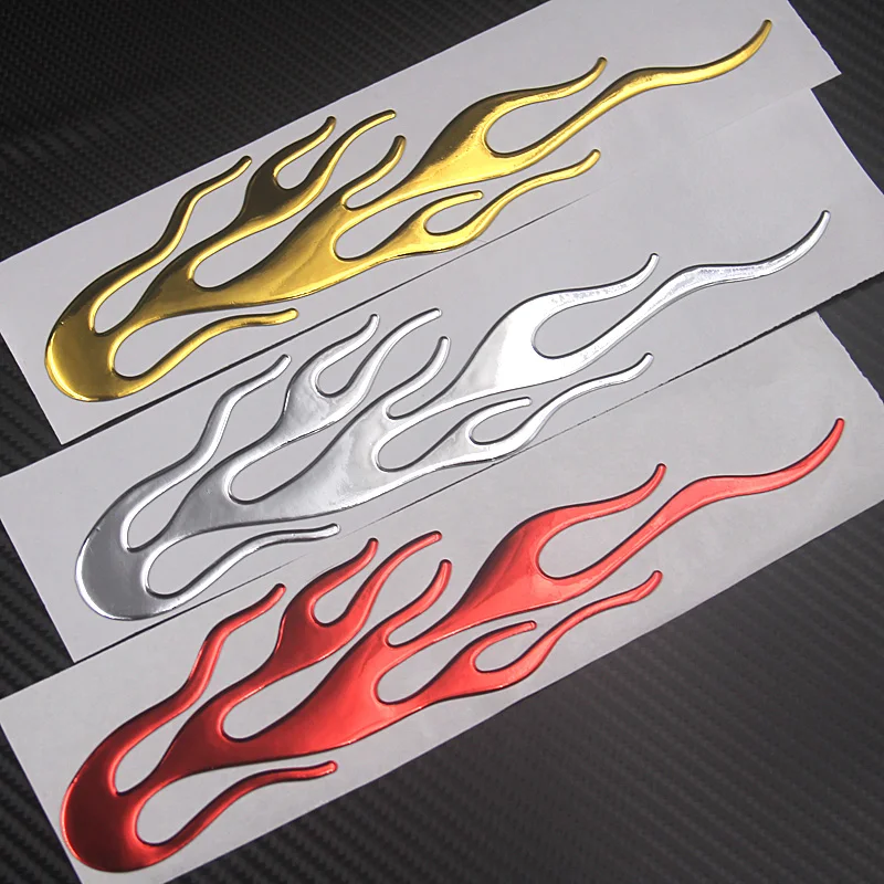 

FASP 3D Wind tail Motorcycle Magic flame Sticker Decal Emblem Label Badge Decor Decorative gold Silver Red