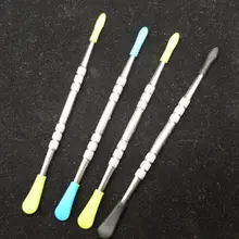 FMC Smoking, 120mm Stainless Non stick Dab tools for oil wax concentrate wax tool Silicone cover protective, Random color