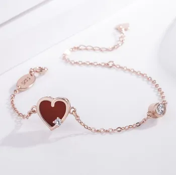 

2020 New wholesale Rose Gold Heart Lucky Pop Bracelet bracelet Charm Beads Crystals from Swarovskis Bracelet for Women Gift