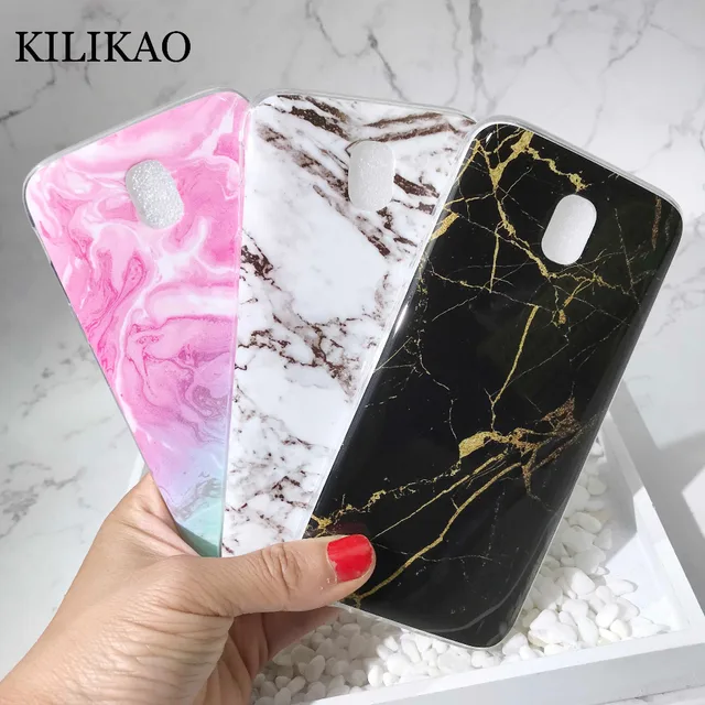 Best Price KILIKAO TPU Soft Case For Funds Samsung Galaxy J5 2017 Case Marble Painted Pattern For Samsung J3 2017 J7 2017 Phone Back Case