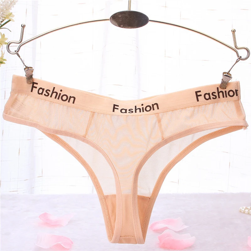 3 pcs/Pack! Sexy Mesh Transparent G-String Panties Low Waist Briefs for Women M L Thong String Fashion Underwear