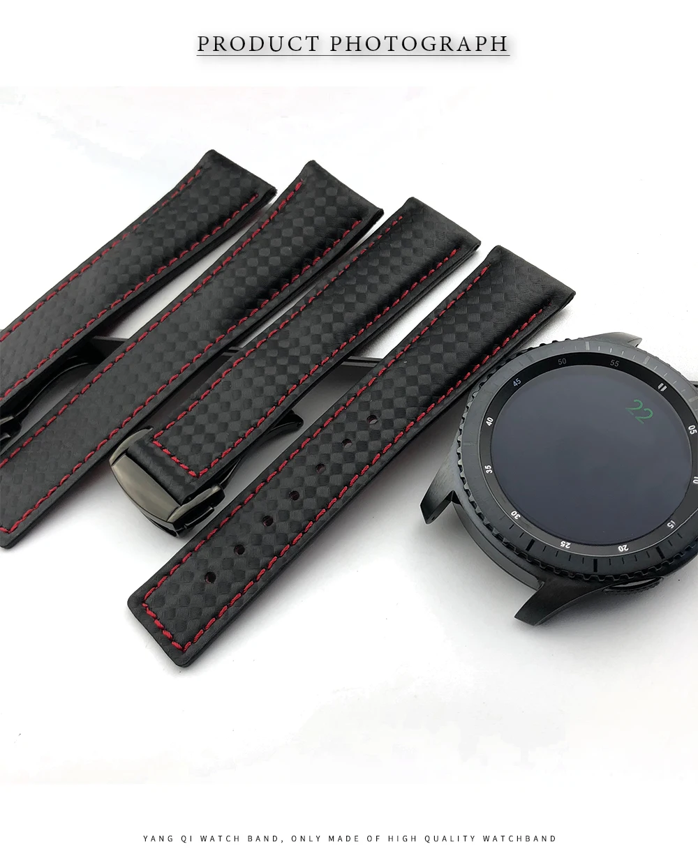 22 мм спортивные из углеродного волокна кожа для Omega samsung gear S2 S3 Frontier классические водонепроницаемые часы ремешок для часов браслет для мужчин