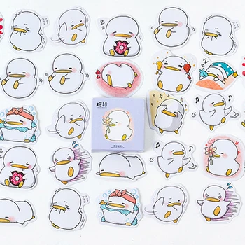 

45PCS/box Cute Duckling Diary Paper Lable Stickers Crafts And Scrapbooking Decorative Lifelog Sticker DIY Stationery