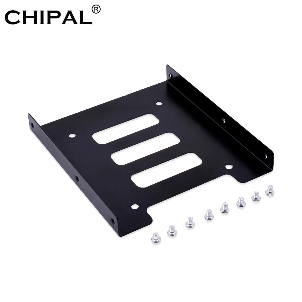 

CHIPAL 2.5 Inch SSD HDD To 3.5 Inch Metal Mounting Adapter Bracket Dock 8 Screws Hard Drive Holder For PC Hard Drive Enclosure