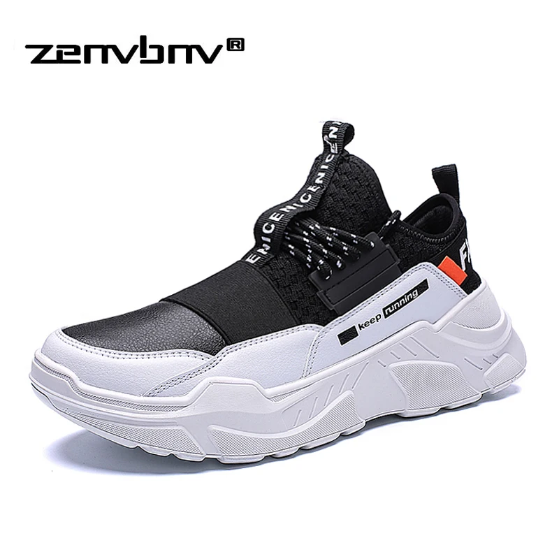 

2019 Male Lace-up Men Sneakers Height Platform Man Comfortable Casual Shoes Mesh Sneakers Breathable Outdoor Walking Shoes