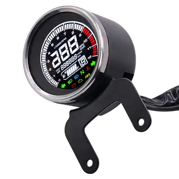 

2019 New Multi Function Motorcycle Digital Speedometer Odometer Tachometer Oil Meter Modified Universal With LED Indicator light