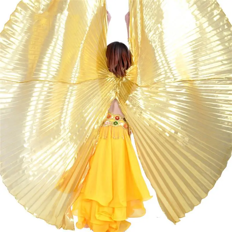 2017 Egypt Isis Belly Dance Wings Dance Golden silver Wing dance women  wing Stage Performance Props Dance Accessories  (2)