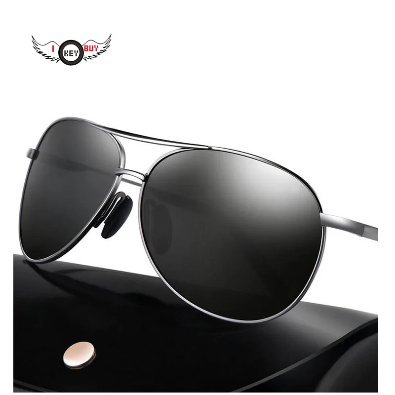 New Driver Goggles Polaroid Glasses Sunglasses For Men Thicken Hard TAC Lens To Block UV Light(Gold)