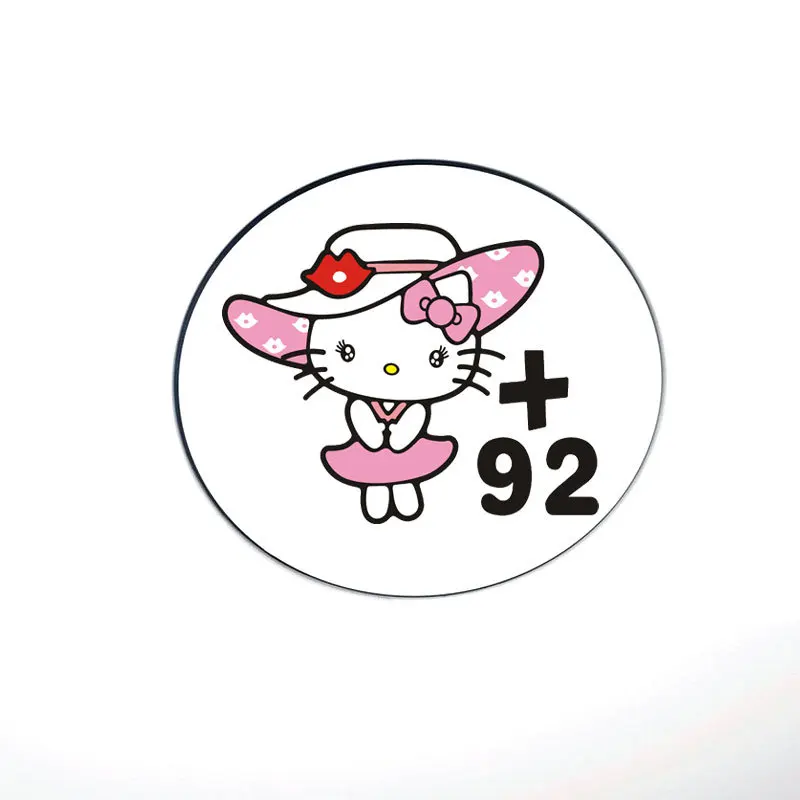 

Cartoon Hello Kitty Car Accessories Funny Fuel Cap Sticker and Decal for Ford Focus Vw Skoda Polo Golf Opel Smart Fortwo Forfour