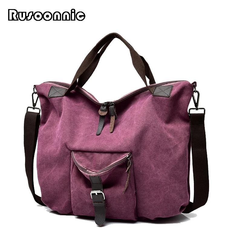 

Rusoonnic Women handbag Ladies Casual Tote Canvas Large Shoulder Bags Clutch Bag Bolsa Feminina sac a main Bags For Women 2018