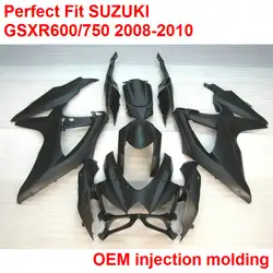 Кузов комплект для SUZUKI инъекции Формованных Обтекатели GSXR600/750 2008 2009 2010 матовый черный наборы обтекателей GSXR750 08 09 10 nb24