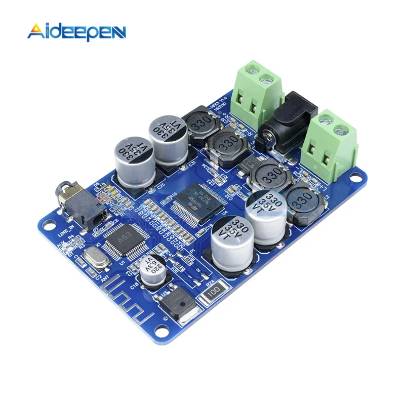 

DC 10V-25V Bluetooth V2.1 Receiver Amplifier Audio Board 25W*2 Speakers Amplifiers DIY Module Dual Channel AUX Interface 12V 24V