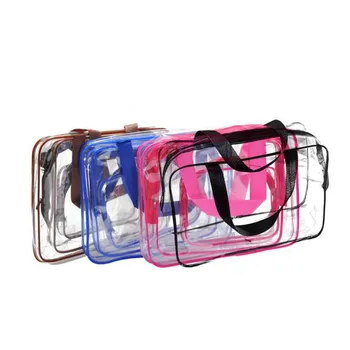 

Travel Must-Transparent Materproof Pouch Cosmetic Wash Bath Supplies 2JU2
