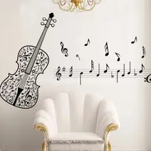 Горячая Большая настенная наклейка, Декор, музыкальная нота, гитарная надпись, для дома, для детей, для детской комнаты, наклейка на стену