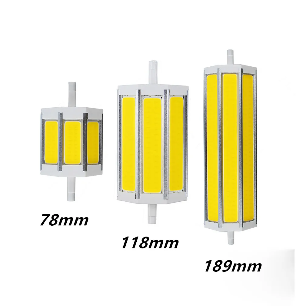 

78/118/189mm R7S led COB light corn bulb AC85-265V high bright white/warm white with free shipping