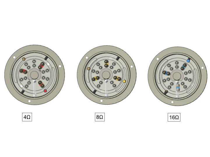 Eizz высококачественный 4ohm 8ohm 16ohm сопротивление Селекторный поворотный переключатель AC3000V 10A медные шпильки тефлоновый изолятор Hifi аудио AMP DIY 1 шт