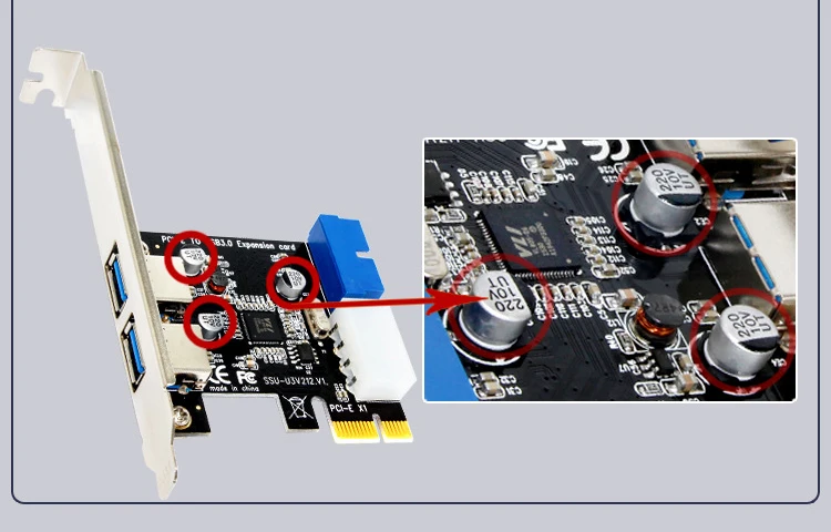 USB 3,0 PCI-E адаптер карты расширения внешний 2 порта USB3.0 концентратор внутренний 19pin Заголовок карта PCI-E 4pin IDE разъем питания