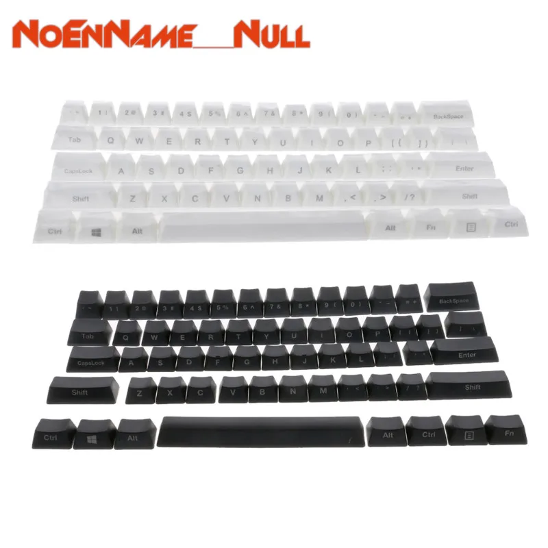 

Mechanical Keyboard replaceable Keycaps Side Printed 61keys OEM Profile Thick Pbt Keycaps for Keyboard GH60 POKER