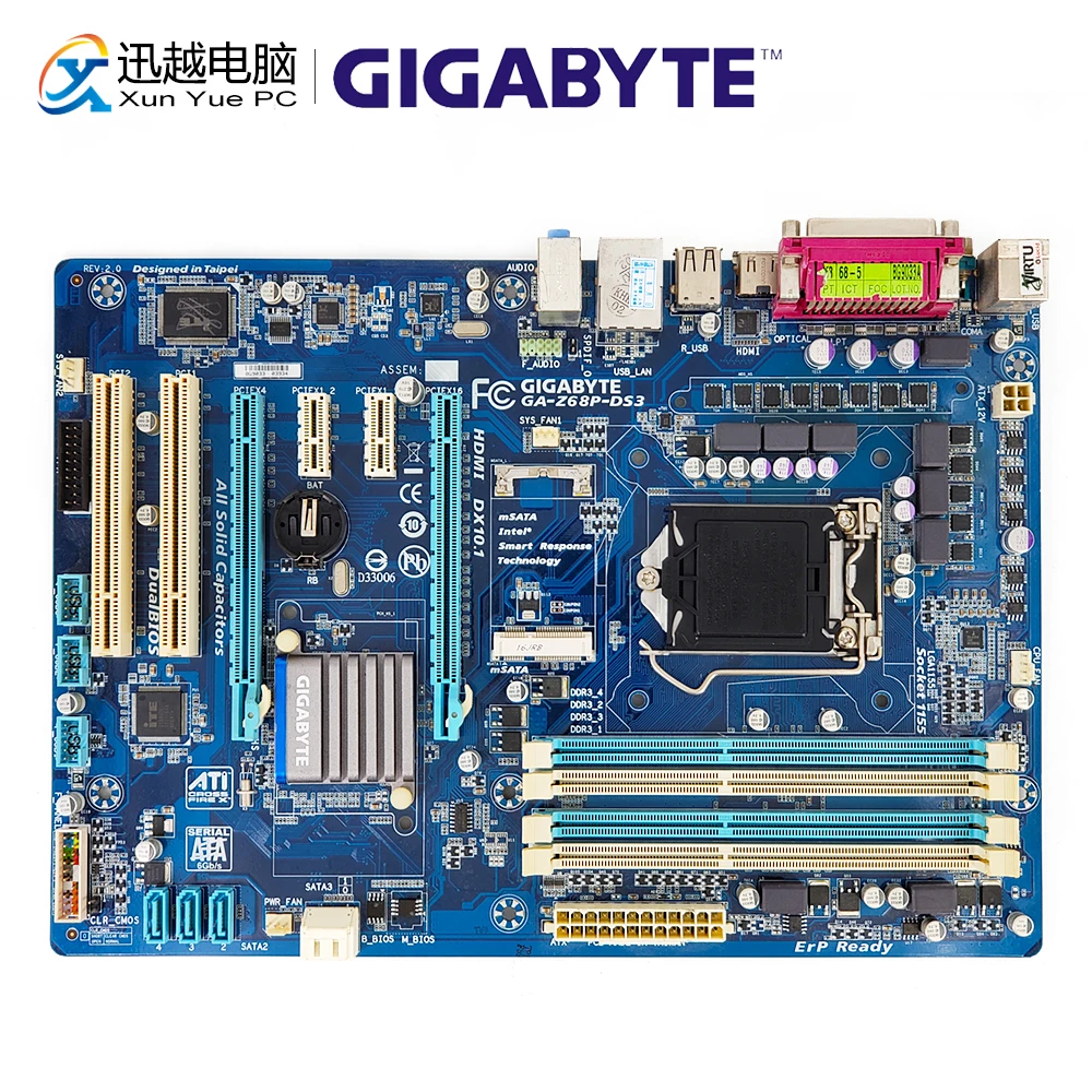 

Gigabyte GA-Z68P-DS3 Desktop Motherboard Z68P-DS3 Z68 LGA 1155 i3 i5 i7 DDR3 32G SATA3 USB2.0 HDMI ATX