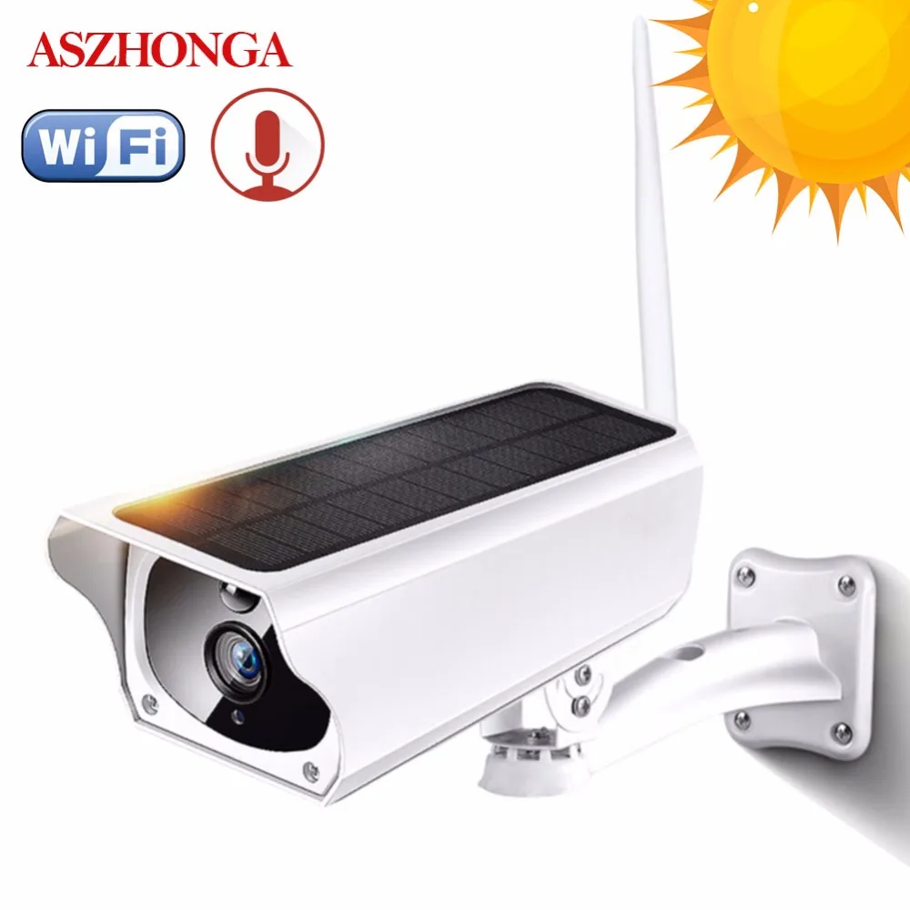 Солнечный 1080P HD CCTV камеры видеонаблюдения IP Камера Wi Fi Беспроводной открытый IP67