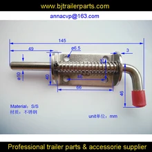 Защёлка крышки багажника из нержавеющей стали крепеж пружина блокировки загружен 10 мм x 145 мм Пружинные ловы, Грузовик Трейлер Ute