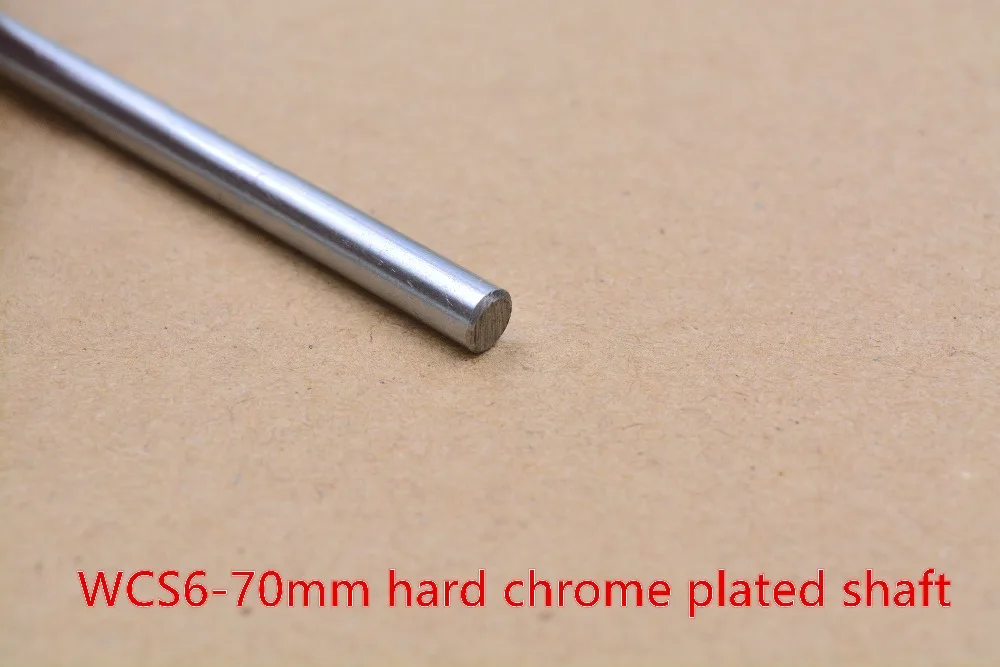 3D printer rod shaft WCS 6mm linear shaft length 70mm chrome plated linear guide rail round rod shaft 1pcs