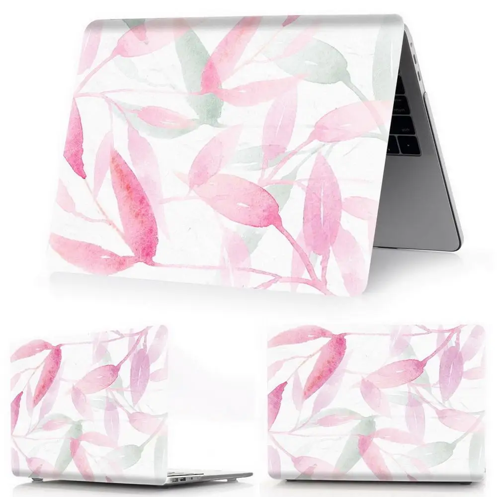 Чехол для ноутбука с цветной печатью в виде листа для Macbook Air 11 13 Pro retina 12 13 15 дюймов цвета с сенсорной панелью Pro 13 15 Air 13 - Цвет: leaf-shuicaiqiuye