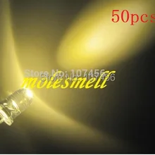 50 шт. 5 мм круглый светодиодный теплый белый 5 мм теплый белый светодиодный светильник 5 мм прозрачный теплый белый светодиодный ультра яркий светодиодный светильник