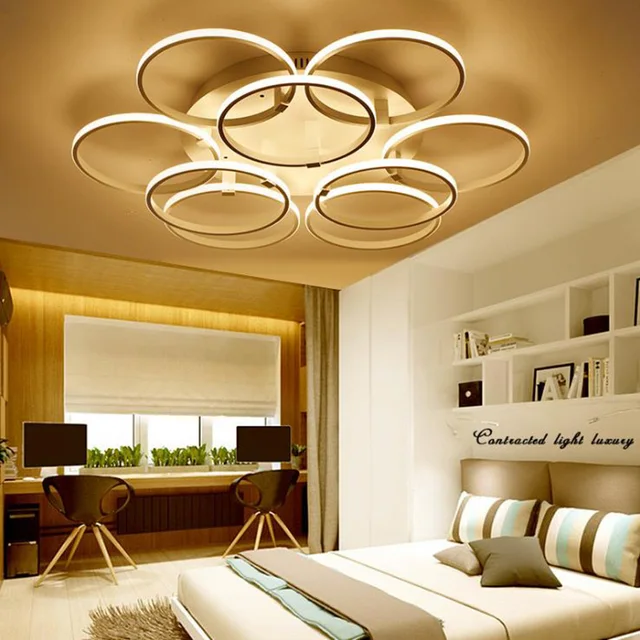 Moderne Geformten Kreis Ringe led deckenleuchte wohnzimmer ... Moderne Geformten Kreis Ringe led deckenleuchte wohnzimmer ...