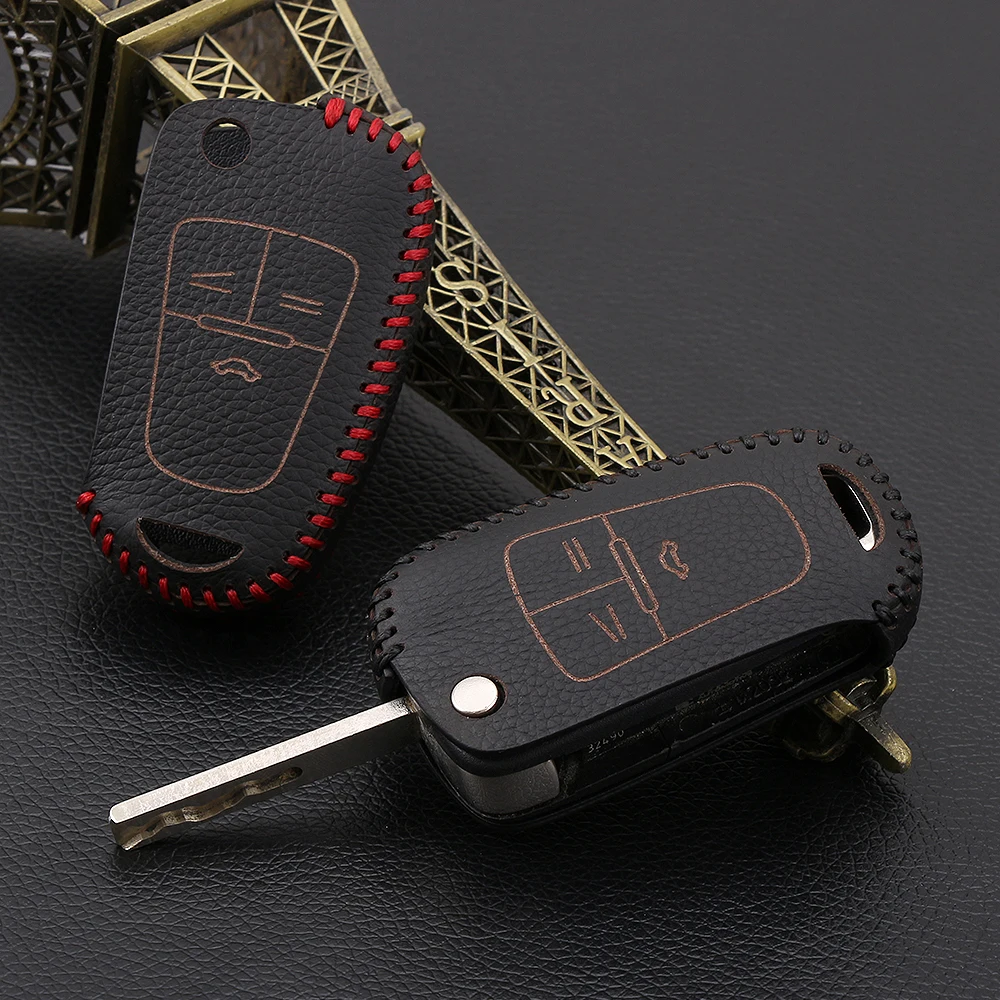 Genuine Leather key cover set case for Opel Astra Corsa ADAM S Antara