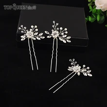 TOPQUEEN HP57 свадебные шпильки головной убор с кристаллами Свадебные Элегантные головные уборы аксессуары золотой и серебряный цвет Быстрая