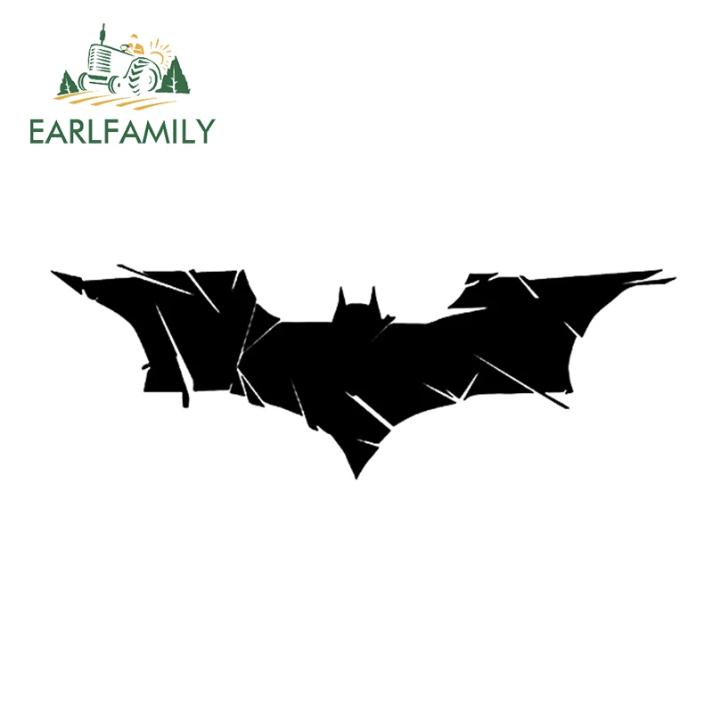 EARLFAMILY 17.5cm x 6cm Batman Evolution Bats Reflective Vinyl Die Cut Decal Sticker For Car Truck Window Bumper Black/Silver