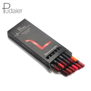 

12 Colors/Set Stylish Black Color Sexy Matte Stick Waterproof Lasting Lip Liner Pencil Set Beauty Makeup Cosmetic