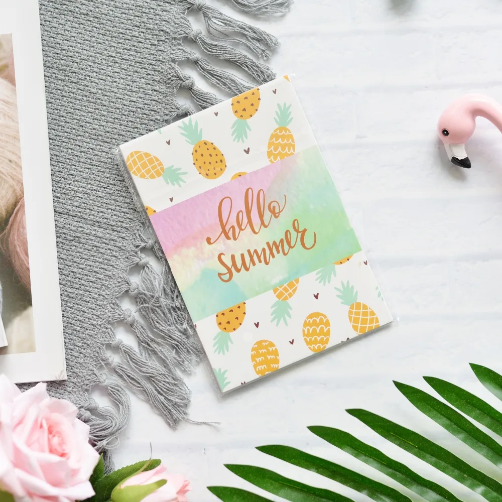 KLJUYP 8 листов Hello Summer самоклеящиеся бумажные наклейки для скрапбукинга Happy planner/изготовление открыток/Журнал проекта