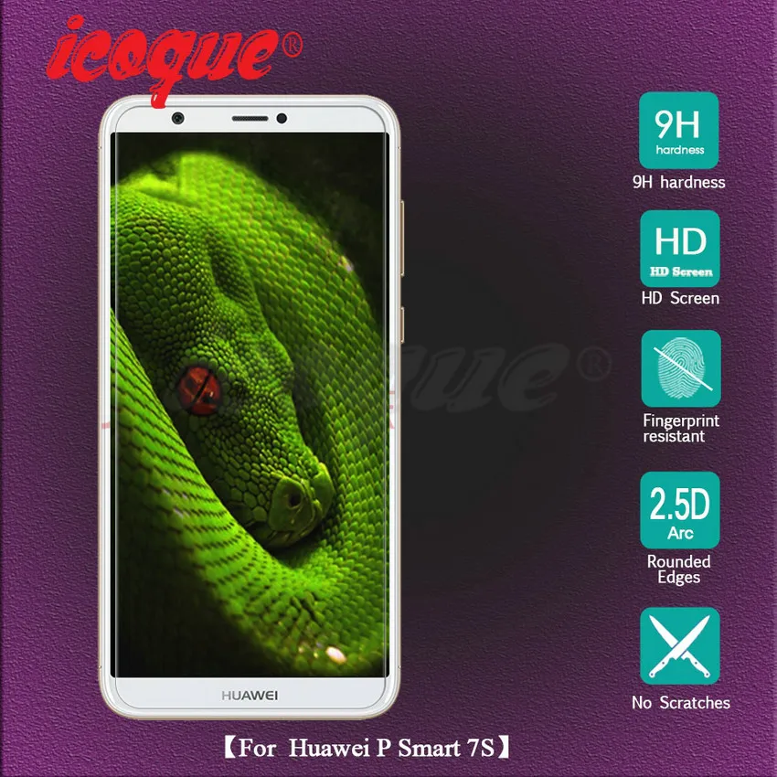 

ICOQUE 9H 2.5D Glass for Huawei P Smart Tempered Glass Enjoy 7S Flim Case huwei Screen Protector for Huawei P Smart Psmart Glass