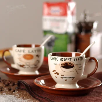 

Brief stylish coffee element ceramic coffee cup