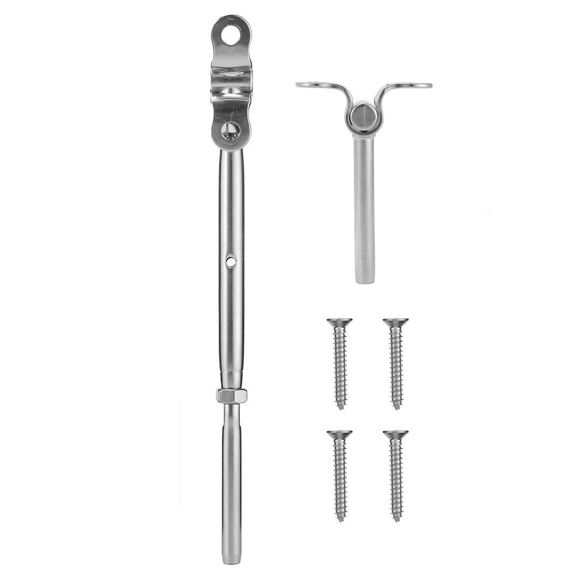 

2Pcs/Set T316 Stainless Steel Deck Toggle Tensioner Set For 3/16 Cable Railing Door Sills