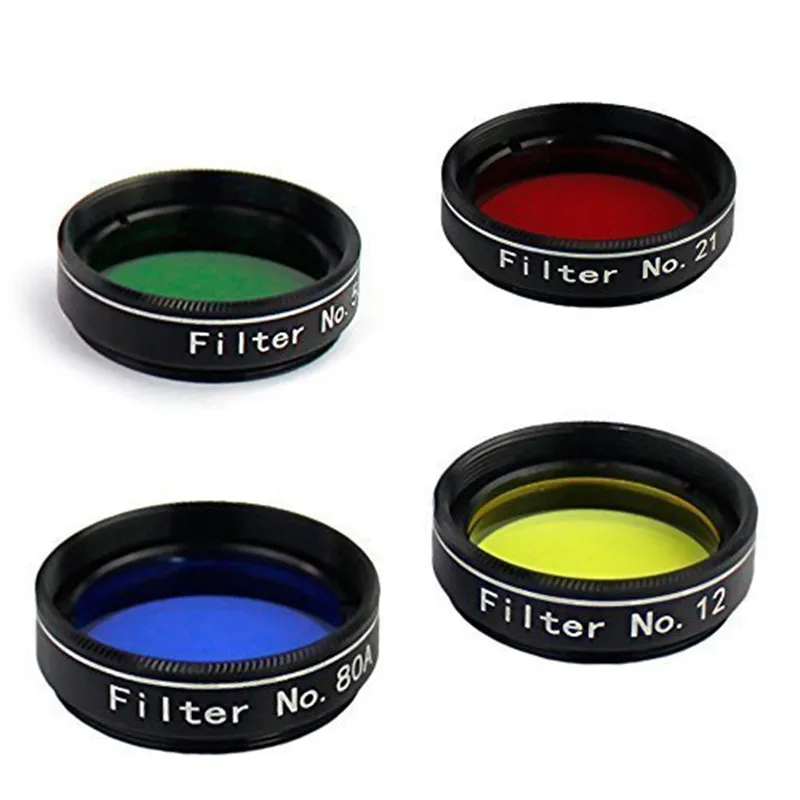 4 color planetary filter set no 21 red no 12 yellow no 80a blue blue no yellow