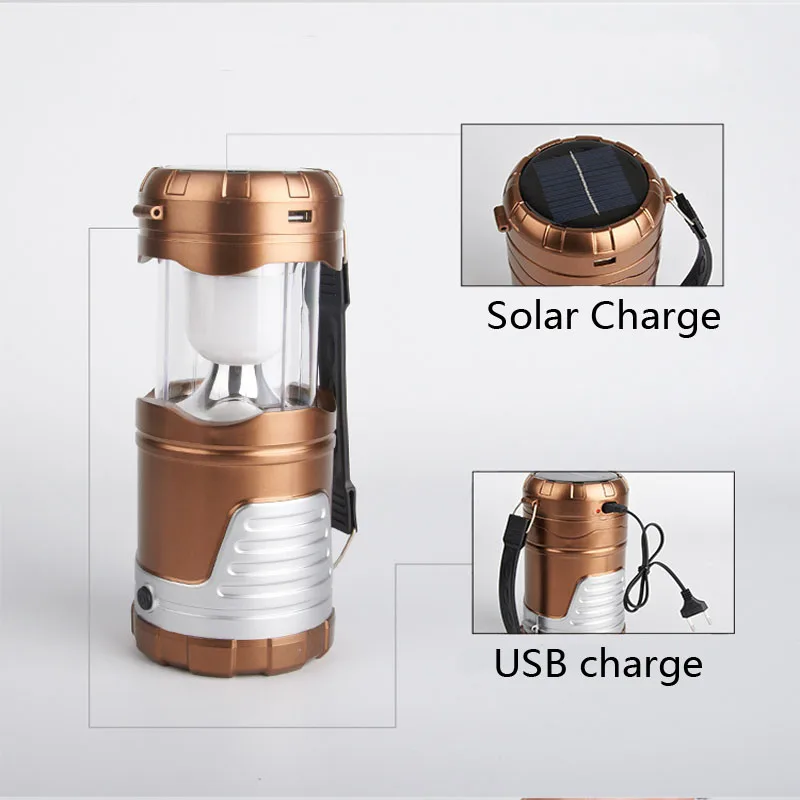 Супермощная Солнечная и USB вспышка уличная портативная лампа для кемпинга черная