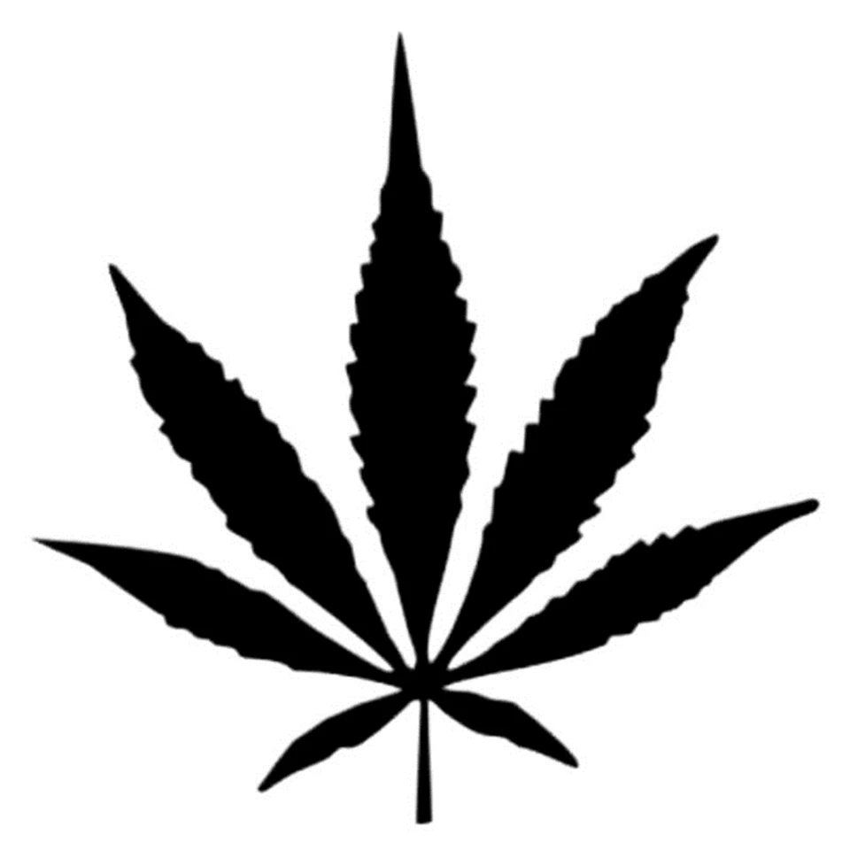 Marijuana Leaf Fashion Vinyl Car-Styling Stickers Decals Waterproof Creative Car Body Window Wall Decal Stickers Funny 14cm14cm (4)