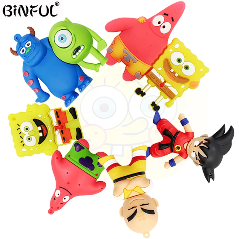 

Cartoon SpongeBob pen drive Wukong usb flash drive 64gb 32gb 16gb 8gb 4gb memory stick pendrive Monsters University Mike one-eye