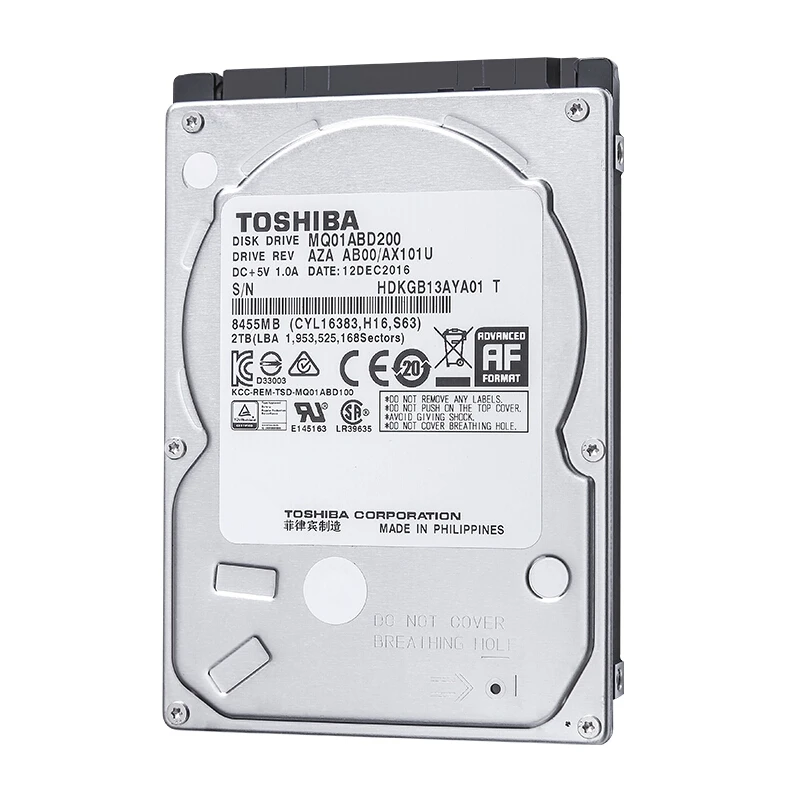 TOSHIBA MQ04ABD200 2000 GB 5400RPM 2.5"SATA 6Gb/s 9.5mm HDD FOR Laptop upgrade 