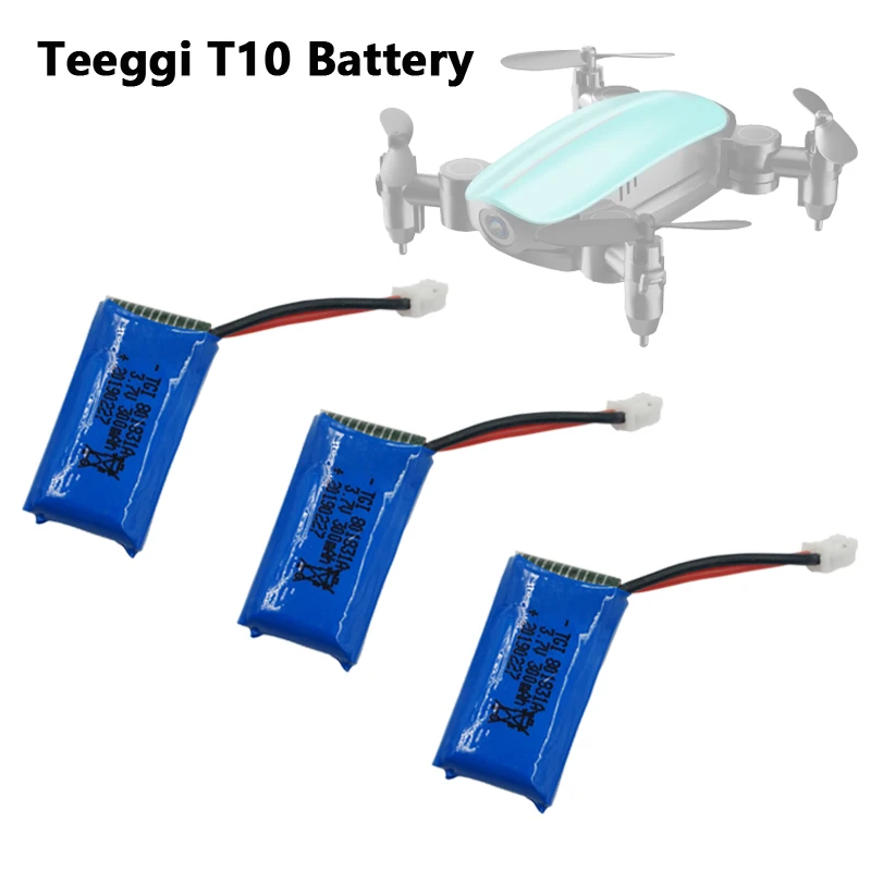

Teeggi T10 Mini Drone 3.7V 300mAh Lipo Battery For T10 RC Quadcopter Spare Parts Rechargeable Battery Replacement Accessories