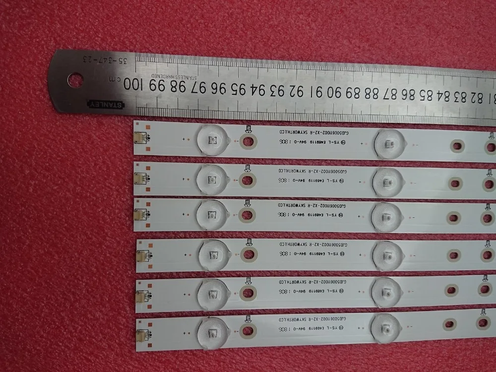 Светодиодный Подсветка полосы (12) для LC 50LB370U 50PFK4509 50PFH5300 50PFT5300 50PFL6340 50PFL6540 50PFT6510