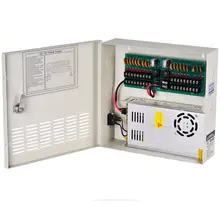 CCTV камера источник питания 12v DC 30A 18 каналов в коробке распределения питания Широкий диапазон входного сигнала