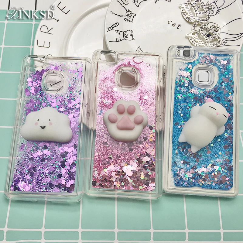 

Liquid phone cases For Fundas Huawei P9 Lite case For Coque Huawei p9 p9 lite 2016 case cover Glitter Sand Soft TPU Back cove