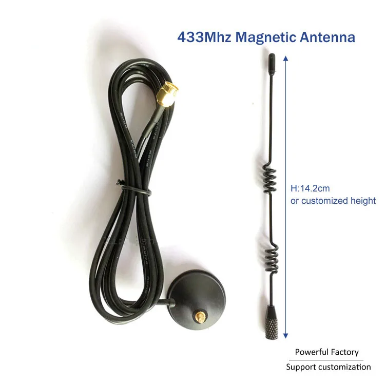 433 МГц Антенна 7dbi модуль Магнитная Антенна RG174 кабель 1. 5 м питатель SMA разъем 433 МГц 1 шт